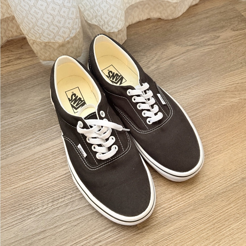 Vans Black and White Canvas Shoes